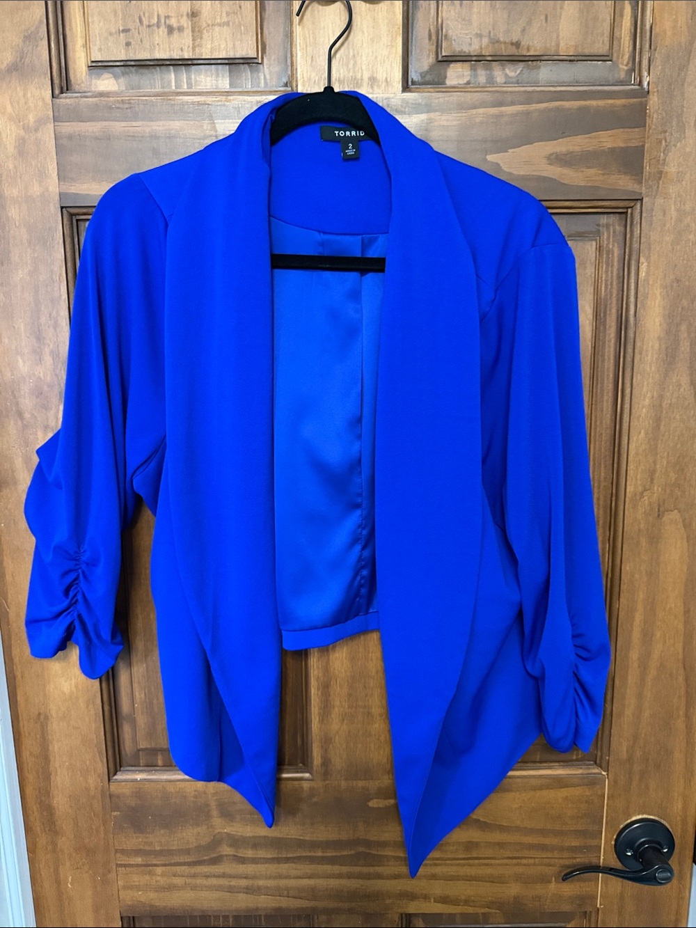torrid Royal Blue Open-Front Draped Blazer